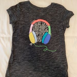 Cat and Jack Musical Girls Top